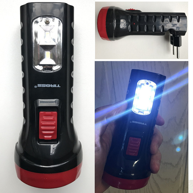 Ліхтар ручний LED TIROSS TS-1129 – 2 з вбудованим акумулятором 500 mAh кемпінгова лампа світить до 1 Кам'янське - фото 1