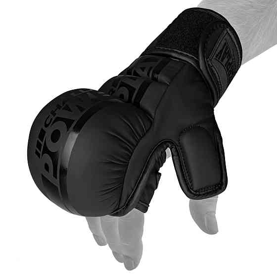 Рукавиці для MMA PowerPlay PP_3033 Ultra Matt Чорні L Каменское