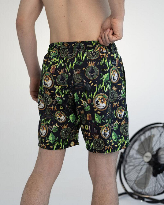 Пляжные шорты мужские черные Pobedov Vocation Kripta Киев - изображение 5