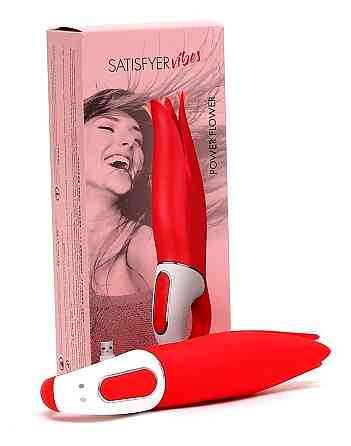 Мощный вибратор Satisfyer Vibes Power Flower с нежными трепещущими лепестками, 12 режимов работы Sex Aura Киев