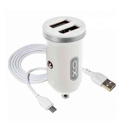 Зарядний пристрій XO 2xUSB 2.1A + cable USB to Micro 5P white (TZ08-M-WH) Вінниця