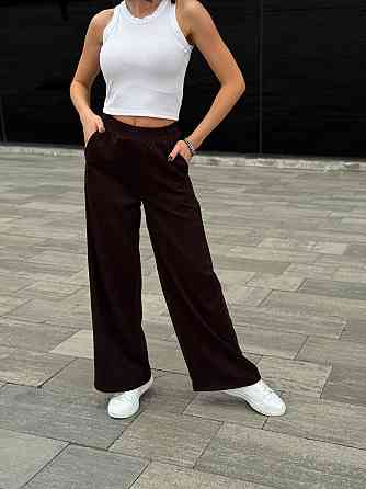 Жіночі вельветові штани палаццо "Garda" | Норма і батал Шоколадний, 46-48 Київ