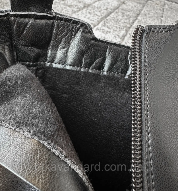 Ботинки женские Челси демисезонные из натуральной кожи с цепочкой размер 40 черный Хмельницкий - изображение 6