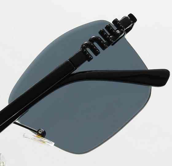Женские брендовые безоправные очки (68027) black Киев