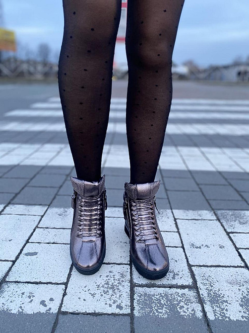 Снікерси жіночі Bosida бронзовий еко-шкіра танкетка 5см ( -6) Коломыя - изображение 6