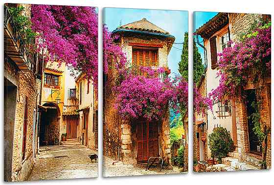 Модульна картина у вітальню/ спальню      Місто        ART-044_3A 70х130 см Київ