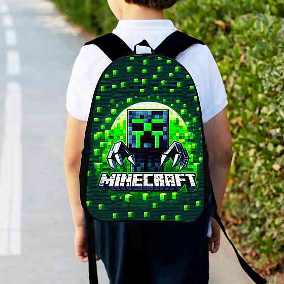 Рюкзак дитячий майнкрафт Кріпер "Minecraft" 34х27см, міський ранець для хлопчика (00521) Київ