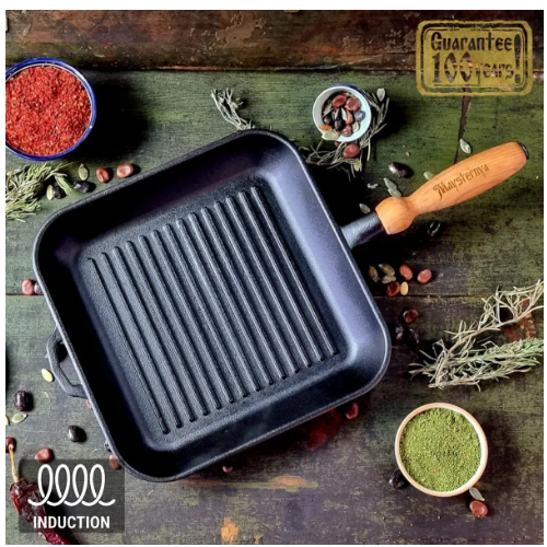 Сковорідка-гриль d28*28*4см чавунна лита Т307Ук Майстерня Житомир - изображение 3