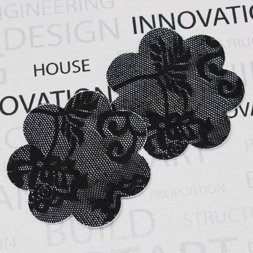 Наклейки на груди ромашки чорні 8см Київ - фото 1