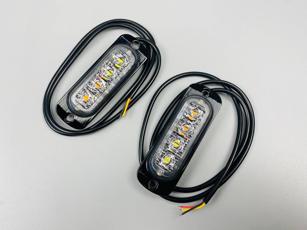 Стробоскоп автомобільний, Аварійні попереджувальні вогні для транспортних засобів LED 12В/24В (4 Led діодів) Мукачево - фото 10