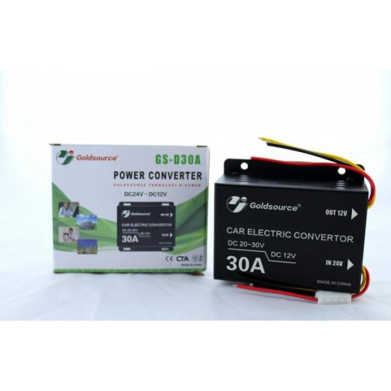 Преобразователь напряжения UKC DC/DC 24V–12V 30A, стабилизатор для авто и техники, мощный конвертер Одесса