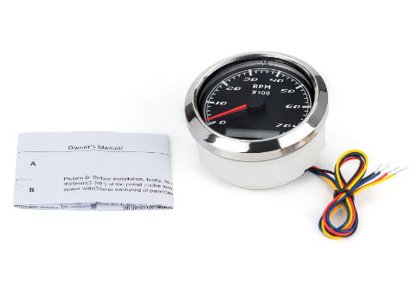 Тахометр Со Счетчиком Моточасов I Gauge 85Mm 0-7000 Rpm (Черный) Led Дисплей Дніпро