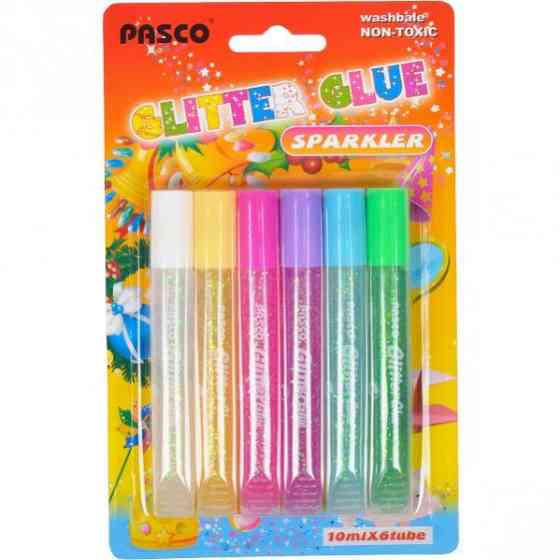 Клей з глітером "Pasco" 6кол 10мл colors F-019-08, шт Київ