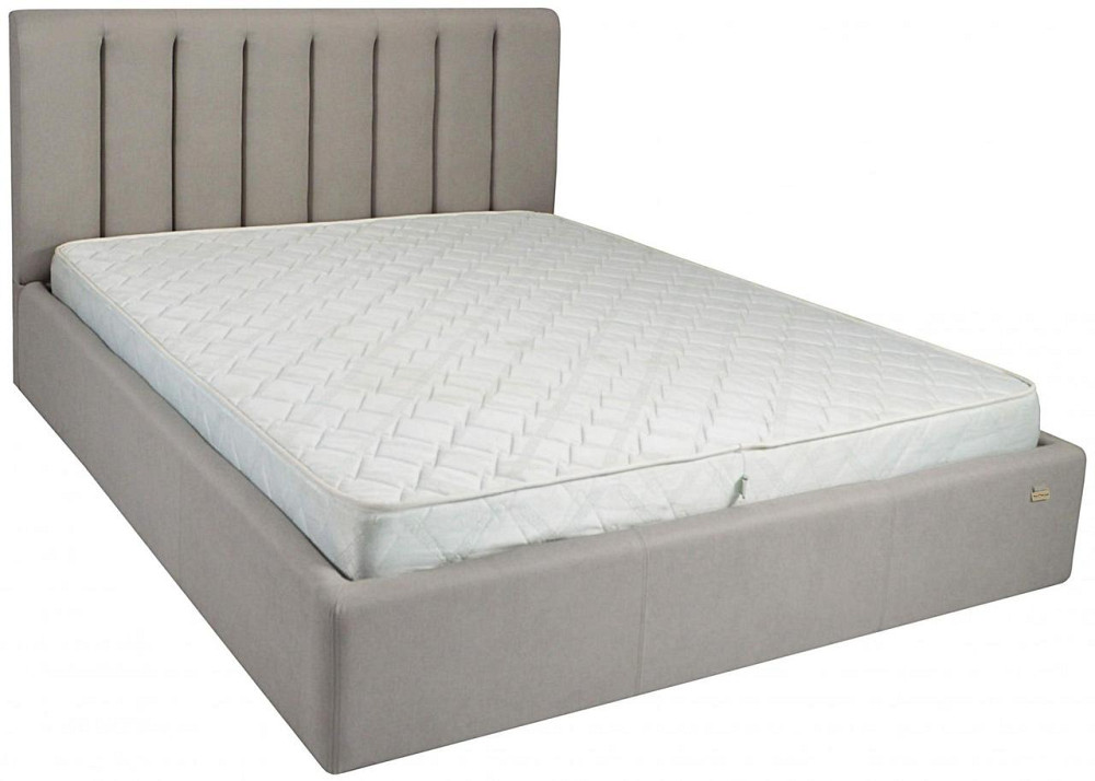 Ліжко Двоспальне Sanam Comfort 180 х 200 см Fibril 06 З підйомним механізмом та нішою для білизни Сірий Дніпро - фото 18