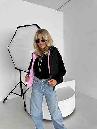 Жіноча двостороння жилетка з кулісками з боків і кишенею плащівка емі + силікон Рожевий, 42/44 Одеса