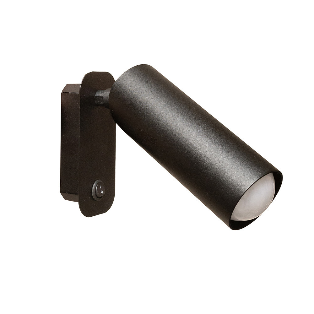 Світильник настінний MSK Electric Focus чорний з кнопкою вимикача під лампу Е27 NL 13050-1 BK Одеса - фото 1