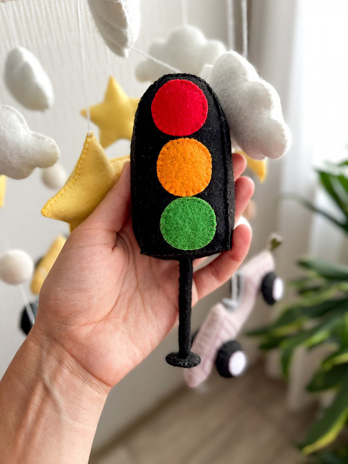 Дитячий мобіль на ліжечко для немовлят WooolyWool «Машинки» Київ - фото 5