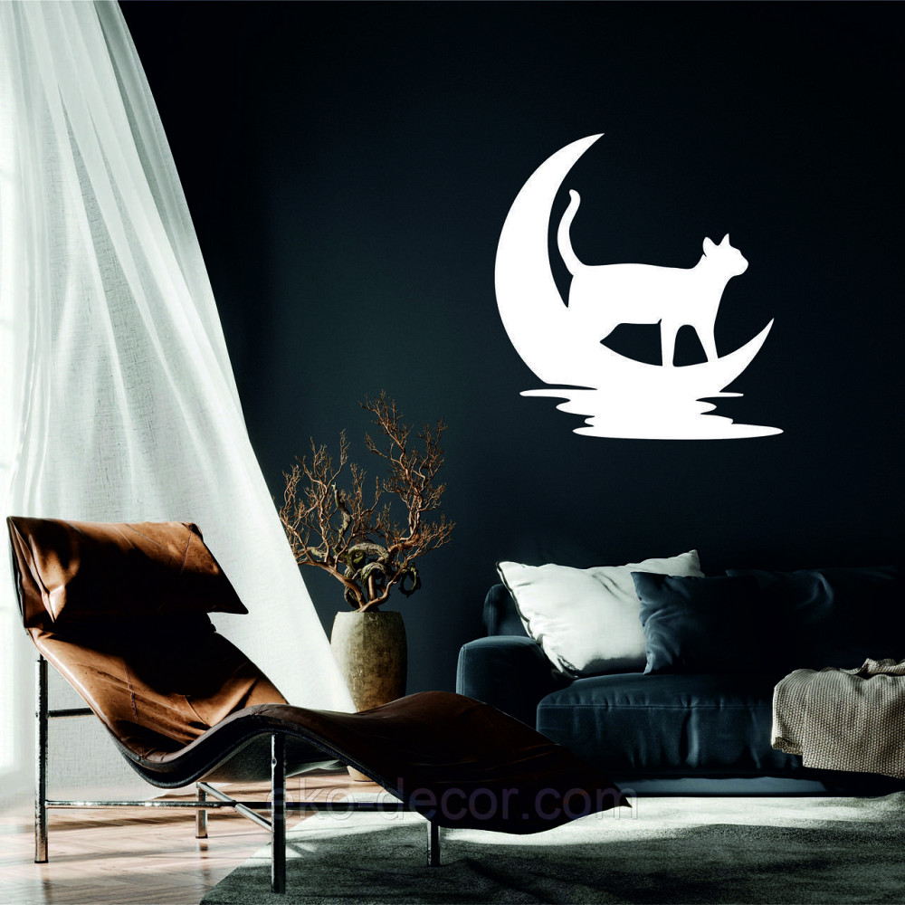 Декоративне настінне 3D Панно «Кіт» Декор на стіну з об'ємом Київ - фото 1