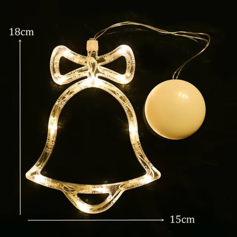 Гірлянда на батарейках світлодіодний дзвіночок Niki Light 10 лед новорічний декор тепло білий (Батарейки в комплекті) Київ - фото 2