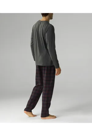 Чоловіча піжама (довгі штани, довгий рукав) 100% Бавовна Atlantic NMP-375 L Київ