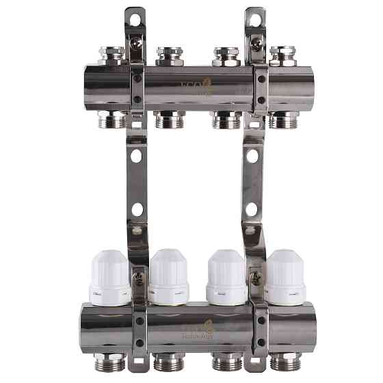 Колектор з регуляторами та кріпленням ECO 001С 1″x4 Тернопіль