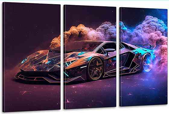 Модульна картина у вітальню/ спальню  Машина     ART-120_3A Київ