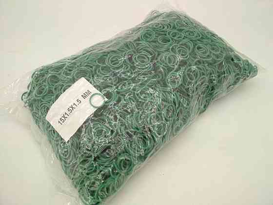Резинки для вязания зелени  №15 ( зеленая )*1,5мм  1 кг 