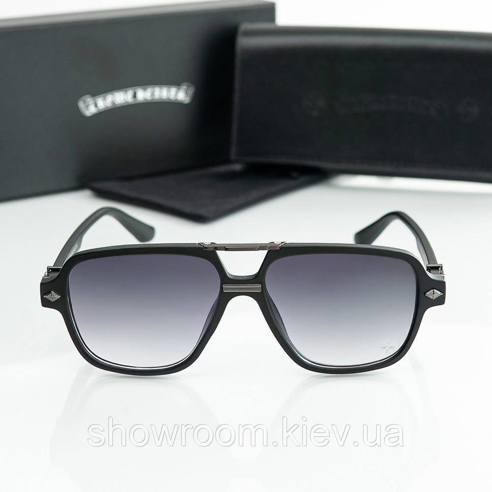 Сонцезахисні брендові чоловічі окуляри Chrome Hearts (38260) gradient Київ - фото 2