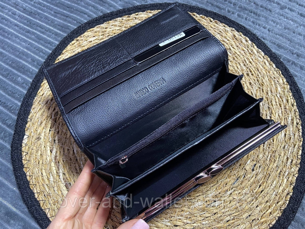 Женский кожаный кошелёк на магнитах красного цвета Marco Coverna MC 1411 Киев - изображение 5