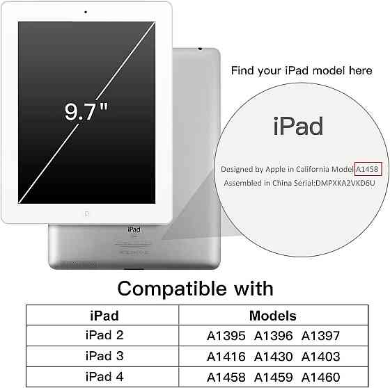Чехол-книжка JeTech на Apple iPad 2/3/4 (черный) Днепр