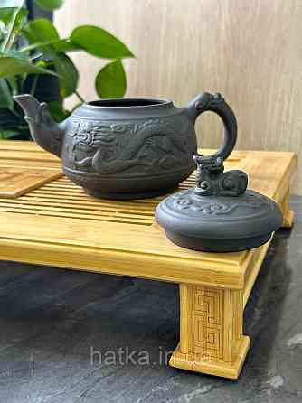 Чайник заварювальний ісинська глина 780 мл "Ділун-Дракон" темний Т2564-1 Київ