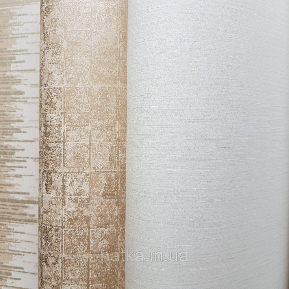 Шпалери флізелінові еко Galerie Metallic FX 0,53Х10 англія горизонтальні смужки розмиті білі золотисті Київ - фото 2