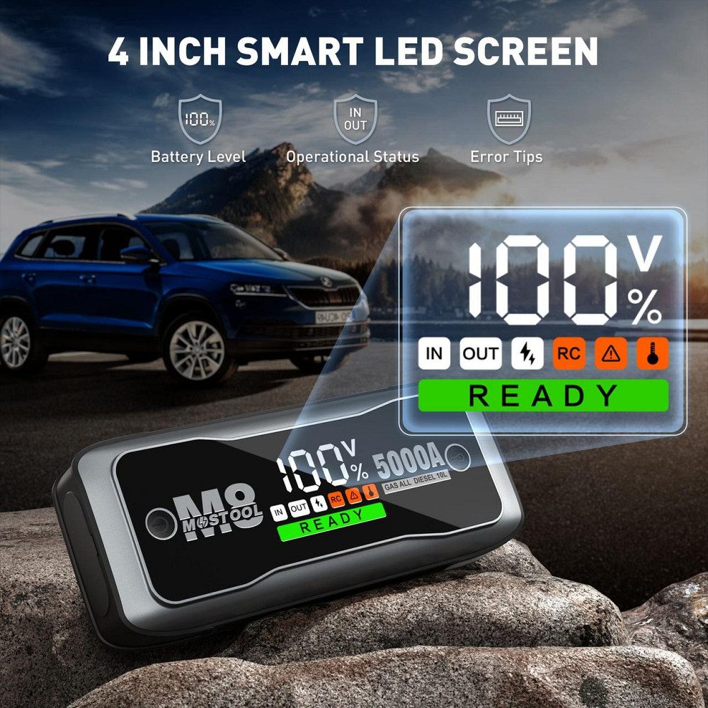 Пусковое устройство Jump Starter для авто MOSTOOL M8 (5000A) 88,80Wh/24000mAh Киев - изображение 2
