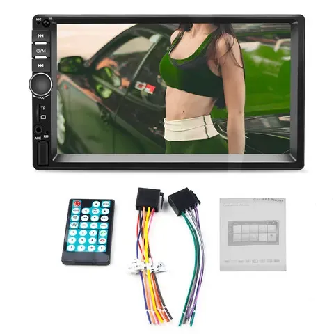 Универсальная автомагнитола 2 Din сенсорная, Bluetooth AMP 7018B, с пультом в комплекте Коломия - фото 1