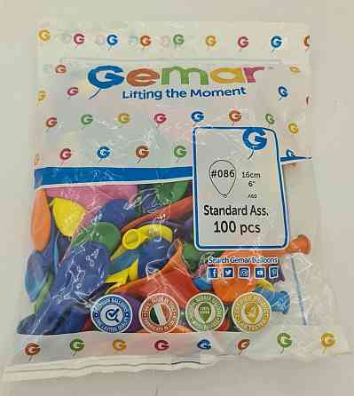 Повітряні кульки 6" (15 см) асорті пастель 100 шт (1 пачка) Харків