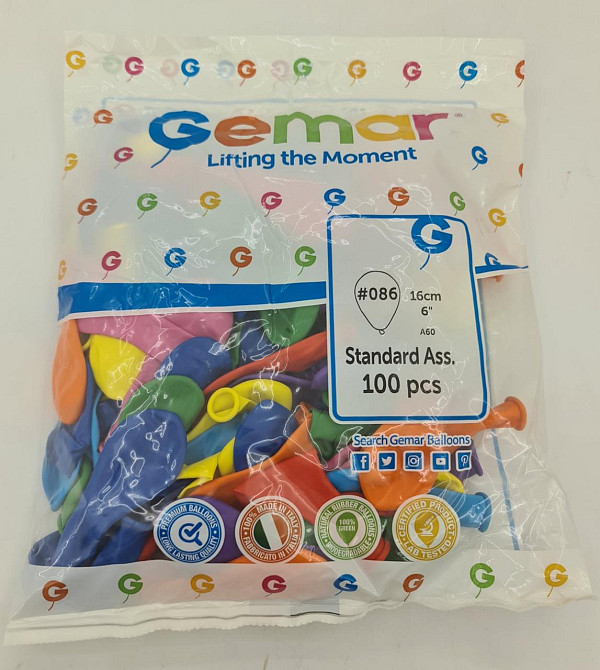 Повітряні кульки 6" (15 см) асорті пастель 100 шт (1 пачка) Харків - фото 2