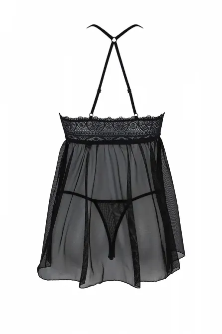 Пеньюар Passion KERRIA CHEMISE black S/M - ECO Passion Львів - фото 4