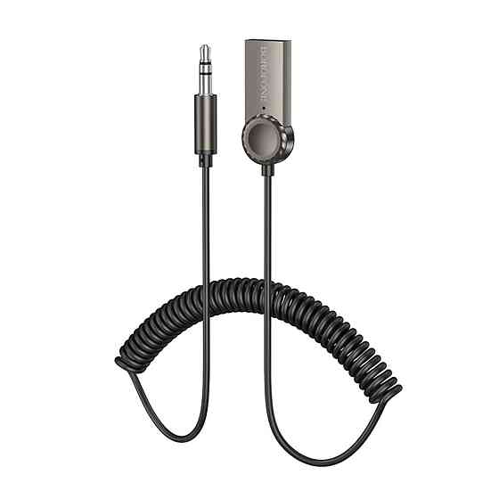 Bluetooth бездротовий ресивер BOROFONE BC56 Peaceful car AUX BT receiver with cable Metal Gray 6941991113031 Одеса