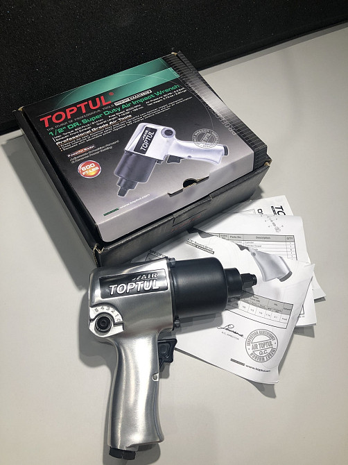 Гайковерт для автосервісу пневматичний 1/2" 814N/m 8000об/хв TOPTUL KAAA1660B Одеса - фото 3