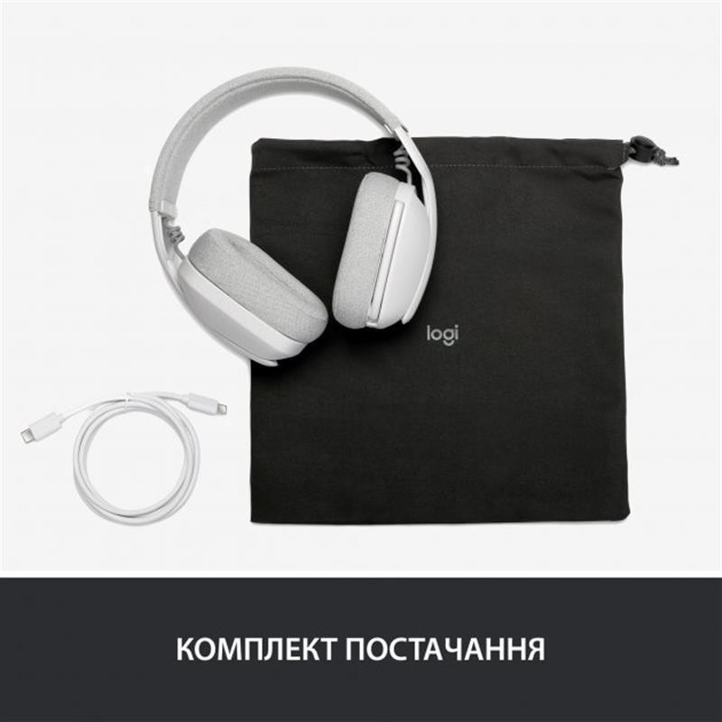 Bluetooth-гарнітура Logitech Zone Vibe 100 Wireless OffWhite (981-001219) Білий Харків - фото 10