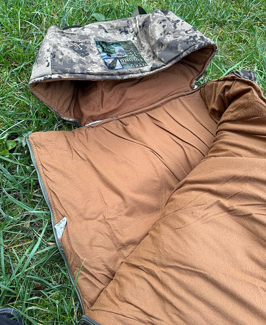 Зимний спальный мешок Tulumu 180х70 +25 см капюшон (до -35С) Дезерт Винница - изображение 6