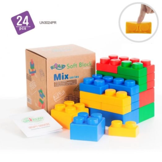 Конструктор Uniplay Mix Soft Block Primary 24 деталі (UN3024PR) Чернігів