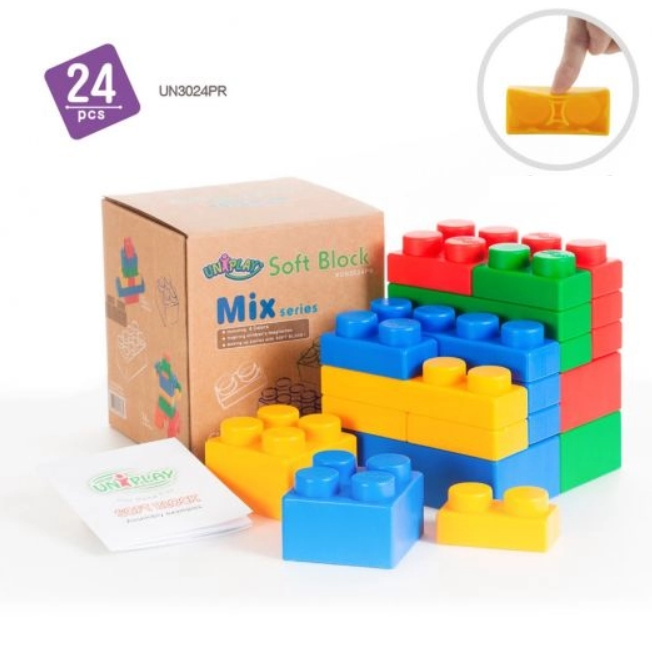 Конструктор Uniplay Mix Soft Block Primary 24 деталі (UN3024PR) Чернігів - фото 2