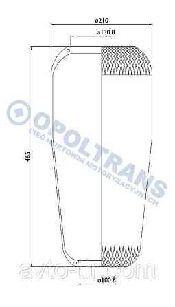 Пневморесора (чулок) задня вісь MAN F/M/L2000 Луцьк