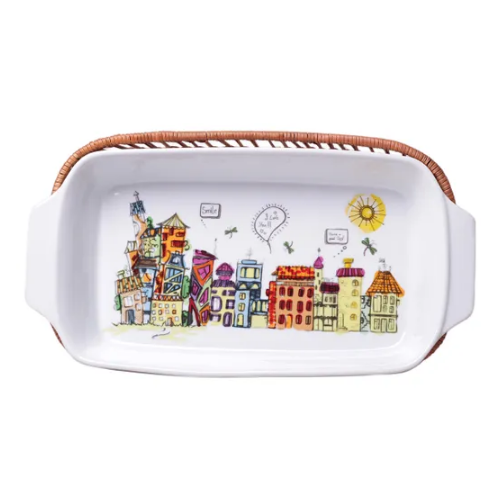 Форма для запікання 1,5л 36*19*5см прямокутна з ротанговим кошиком кераміка 6304 KAMILLE Житомир - фото 7