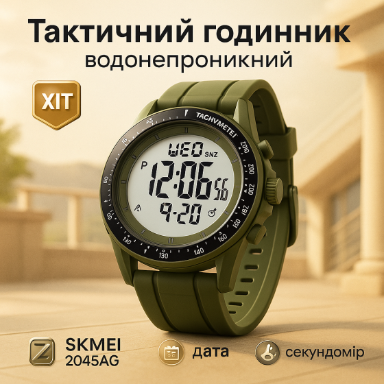 Наручний годинник на подарунок військовому SKMEI, Годинник рибалки мисливця Кращий військовий IQ-33 Львів