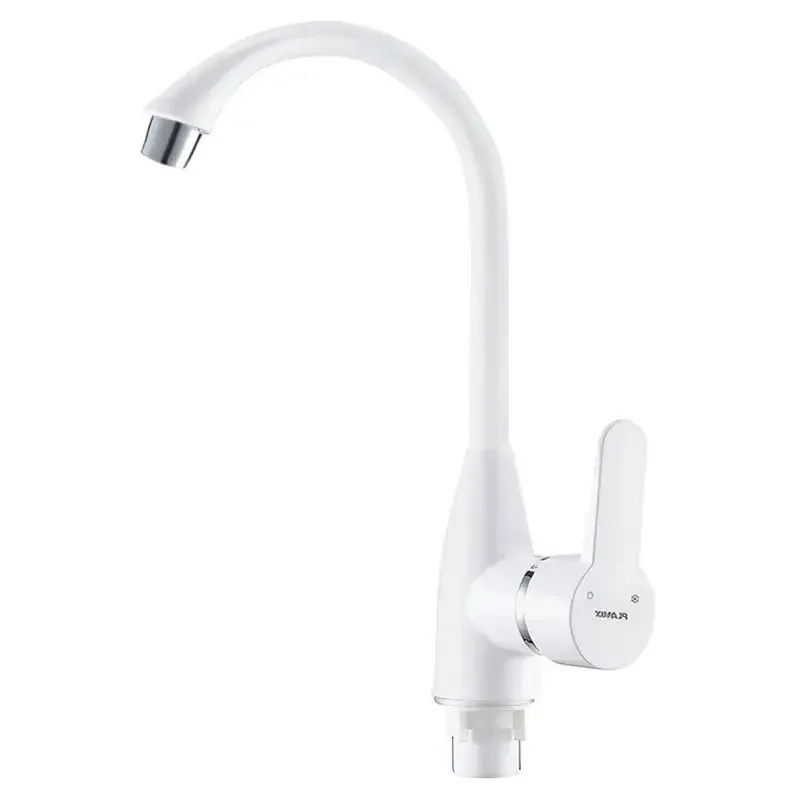 Змішувач для кухні Plamix Mario-011 білий з термопластику (без підводки) (PM0015) Чернівці - фото 1