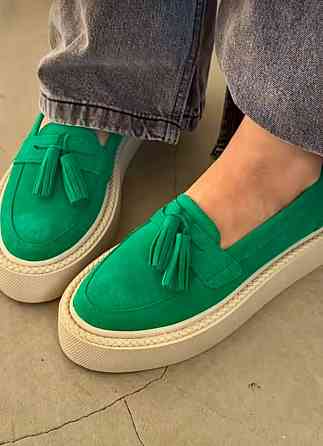 Molly Лофери жіночі MOLLY 732 зелені (весна-осінь, замша натуральна) (5371) 39 Коломия