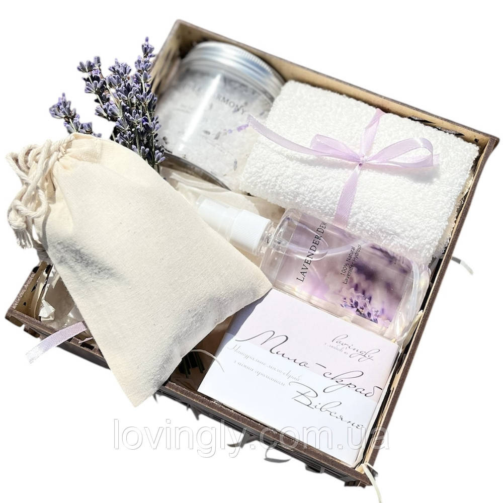 Лавандовий набір для подарунку з квітами і натуральною косметикою Ірпінь - фото 4