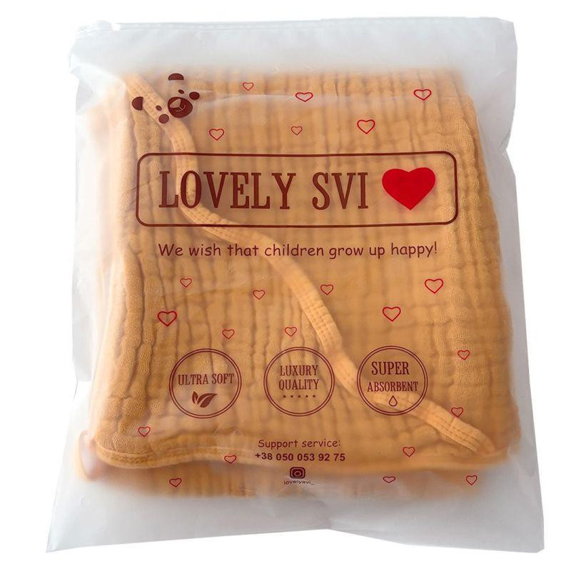 Детское полотенце с капюшоном Lovely Svi органический хлопок ( муслин) – 6-слойный, дышащий 80 x 80 Желтый Киев - изображение 4